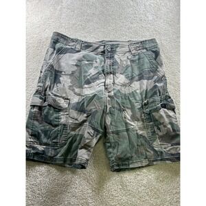 Wrangler Men's Cargo Shorts Camo 34x11 Cotton Utility Pockets